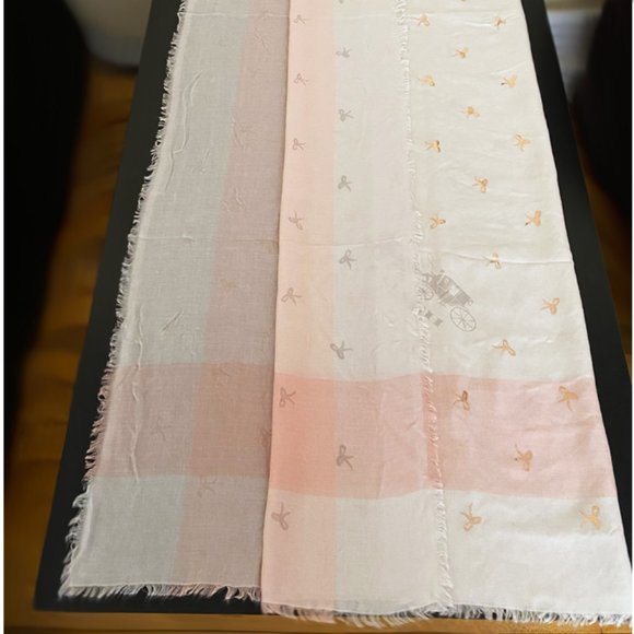 NWT Coach Women's Scarf Gray, Pink, Gold color - Picture 4 of 4